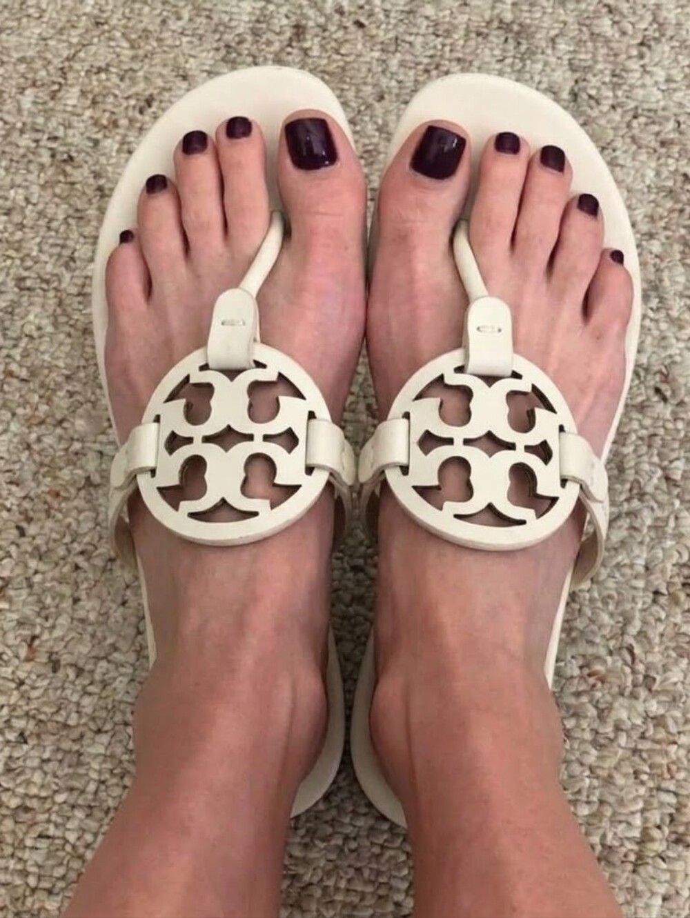 Tory Burch Miller Soft Sandal Ivory Size 8